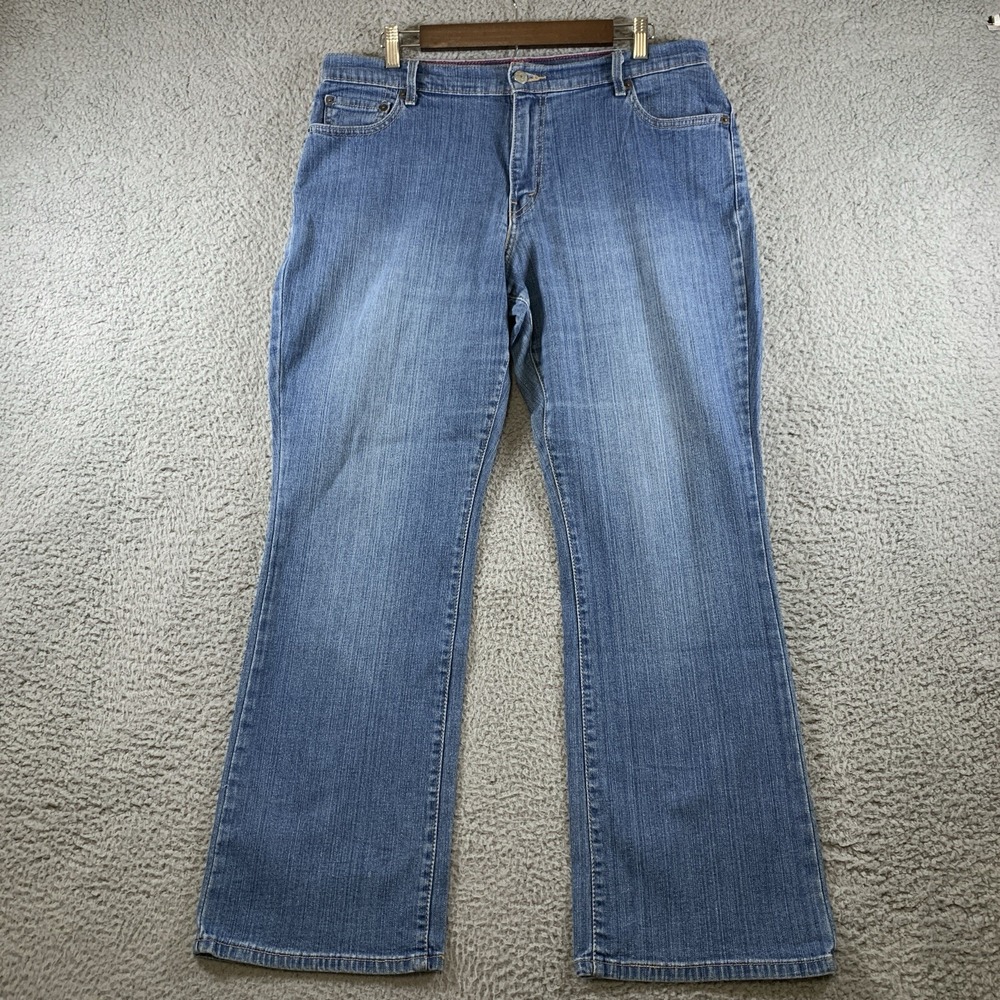 Levi's 550 Jeans Women's Relaxed Boot Cut High Rise Zip Fly Blue Size 14 Short